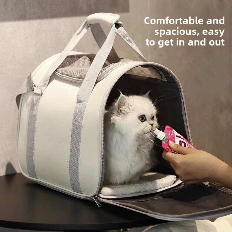 Nuova Borsa da Trasporto per Gatti, Traspirante e Pieghevole, Borsa da Viaggio per Animali Domestici, Tracolla e Borsa a Mano per Viaggi in Auto, Accessorio Essenziale da Viaggio