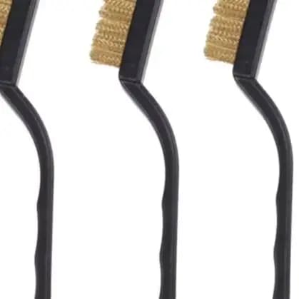 Set di 5 Spazzole Metalliche in Ottone per Pulizia e Lucidatura, Spazzole per Rimozione Ruggine, Strumento per Pulizia e Lucidatura in Ottone