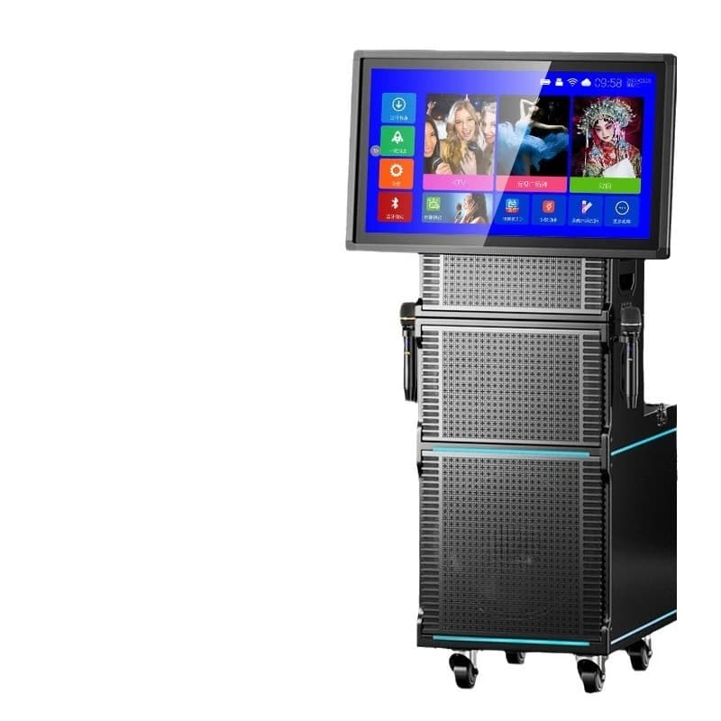 Sistema audio con schermo, altoparlante con schermo grande, macchina karaoke all-in-one