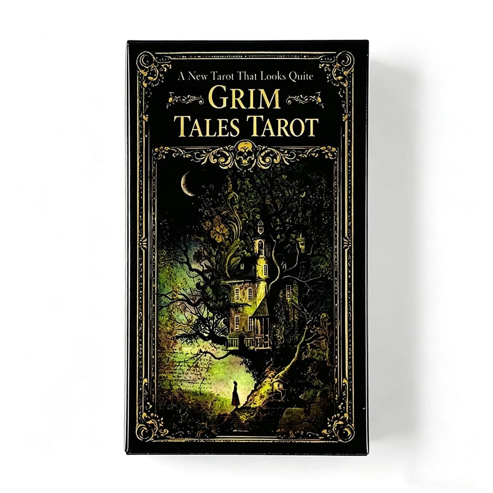 Grim Tales Tarot Deck 78‑Cards Vintage Dark Gothic Grimm Tarot Cards Fortune‑Telling Divination Board Game Halloween Party Gift