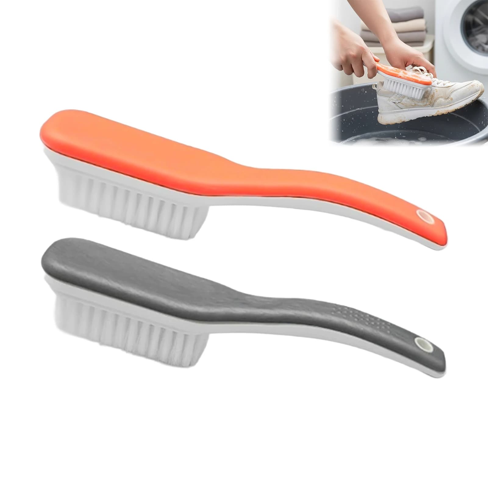 Spazzola per Scarpe a Manico Lungo con Setole Morbide, Spazzola Multifunzionale per Pulizia, Spazzola per Lavaggio Scarpe, Utensili per Pulizia Domestica