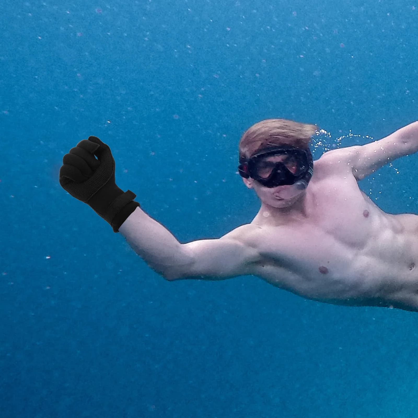 1 pair of neoprene immersion gloves, non-slip, hot, waterproof, for snorkeling, kayaking, canoeing, underwater protection, isolated