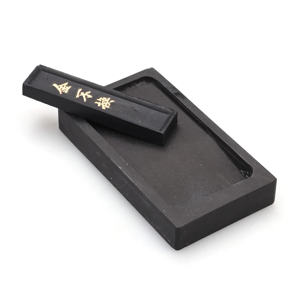 2 Pcs Ink Stone Set Natural Calligraphy Inkstone With Inkstick Traditional Grinding Slab Practice Pad Luowen Inkslab Stone Art