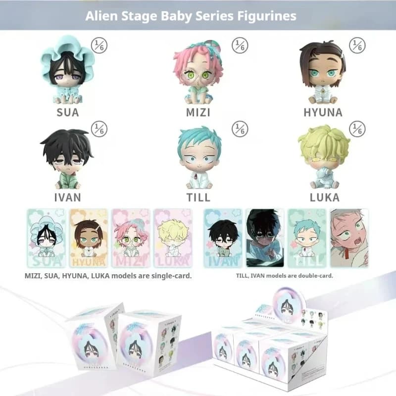 【Stock】Hot Genuine Alien Stage Baby Series Blind Box Mystery Collectible Model Toy Cute Mizi Sua Ivan Luka Hyuna For Fans Gift