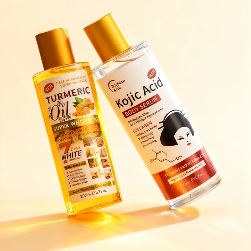 Olio da Massaggio alla Curcuma e Veleno d'Api per Relax Spa, Cura della Pelle Luminosa, con Acido Cogico e Olio Essenziale di Zenzero, Idratante per il Corpo e Trattamento Gua Sha