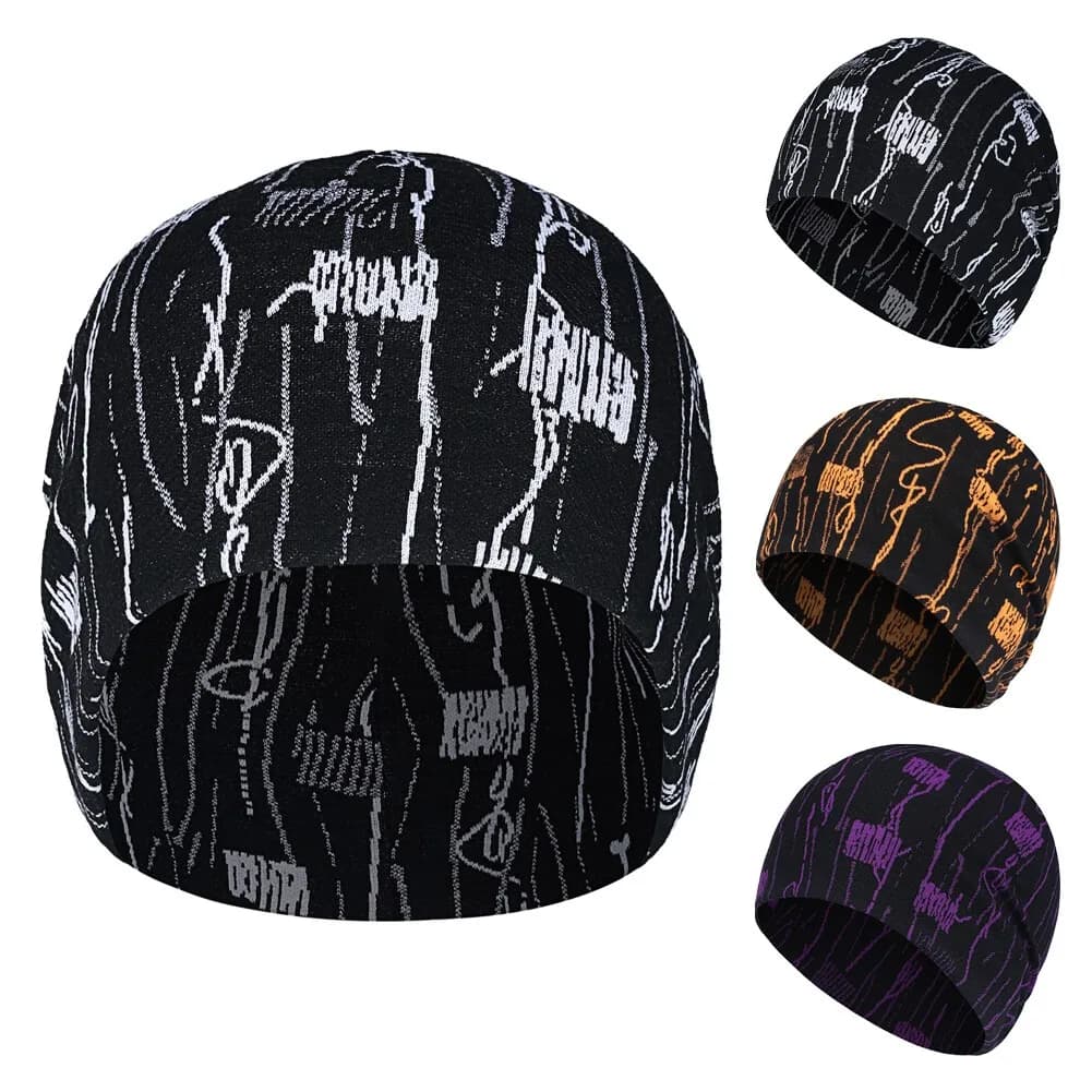 Berretto da ciclismo invernale Berretto con teschio Fodera per casco Skullies Cappello a cuffia termico antivento per sport all'aria aperta Corsa Sci Cappello slouchy