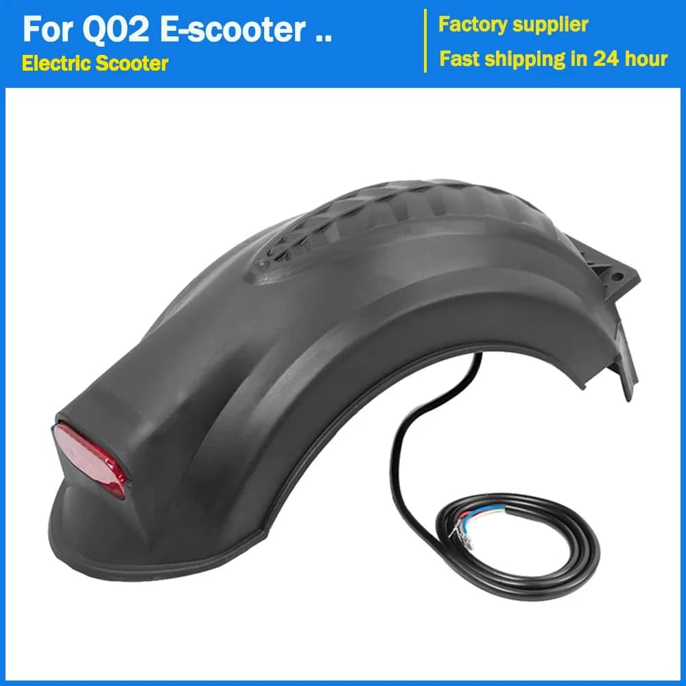 Parafanghi posteriori per scooter elettrico con accessori fanale posteriore per Q02 E-scooter Parte parafango per pneumatici Kickscooter da 10 pollici a prova di spruzzi