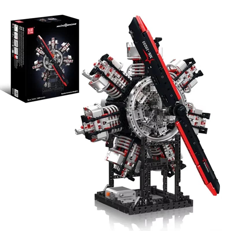 Mould King 10233 Radial Engine Model Building Kit 3089PCS Aviation STEM With Power Drive For Kids Adults Creative Gift