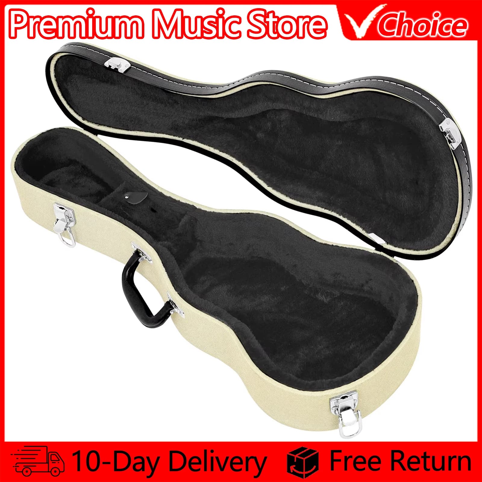 Custodia rigida per ukulele IRIN da 23 pollici Custodia protettiva per chitarra Hawaii a 4 corde Custodia leggera per mini chitarra a prova di pressione