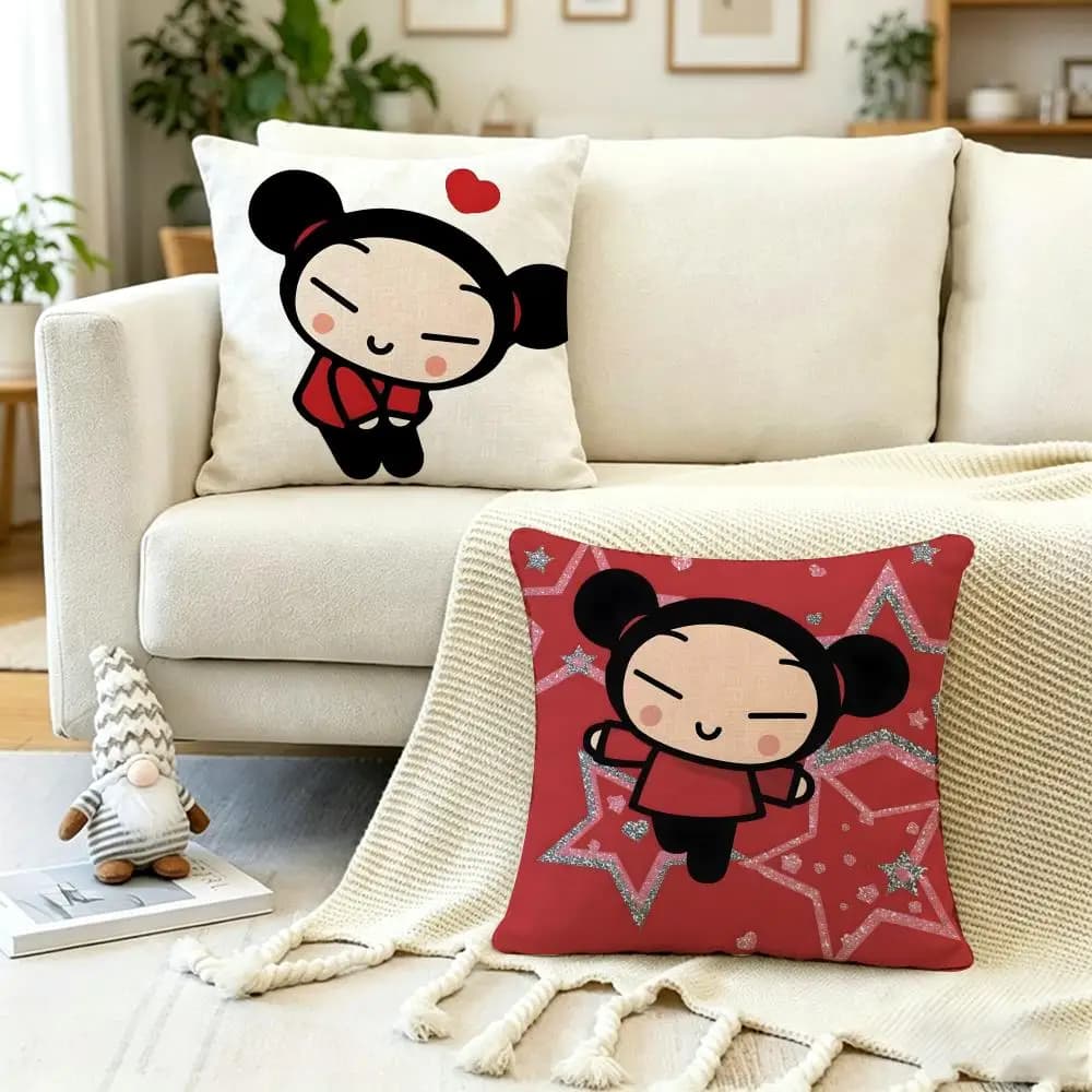 Celebrity Posters P-PuccaS Fodera per cuscino antipolvere con cerniera invisibile, in morbido peluche, per divano