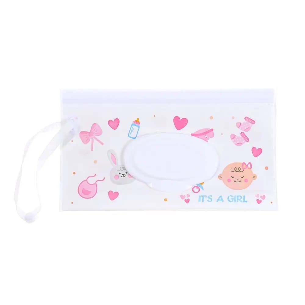 Simpatici accessori per passeggino Borsa per salviette umidificate Scatola per fazzoletti con cinturino a scatto con coperchio ribaltabile Scatole portaoggetti portatili per tovaglioli