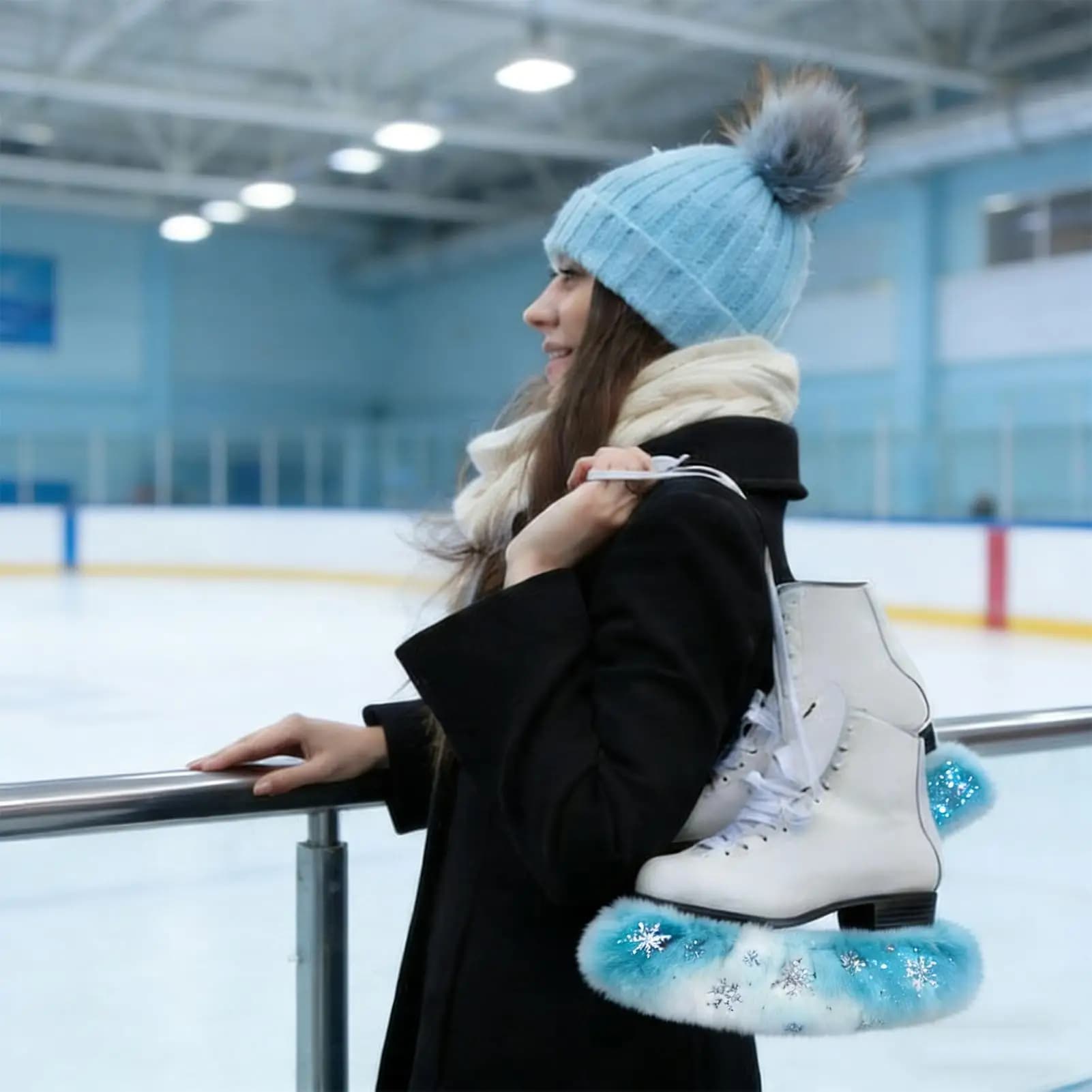 Coprilame per Pattini da Ghiaccio, Protezioni per Lame Portatili, Leggere e Comode per Uomini e Donne, Pattini da Hockey Sportivi
