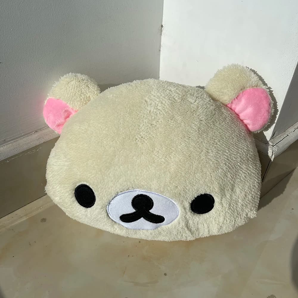 Cute Rilakkuma Plush Warm Hand Pillow Cartoon Rilakkuma Plushies Bear Peluche Stuffed Toy Soft Cushion Birthday Gift