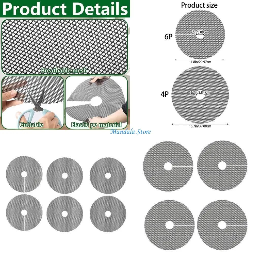 U2JC Pack Of 4/6 Pot Liners Cuttable Plant Protector Mesh for Garden Soil Cover Grids