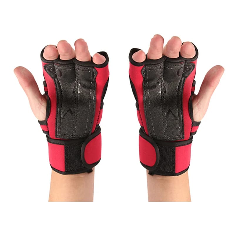 Fitness weight lifting glove, gym gloves, powerlifting anti-slip grips, seat belt, crossfit palm protection