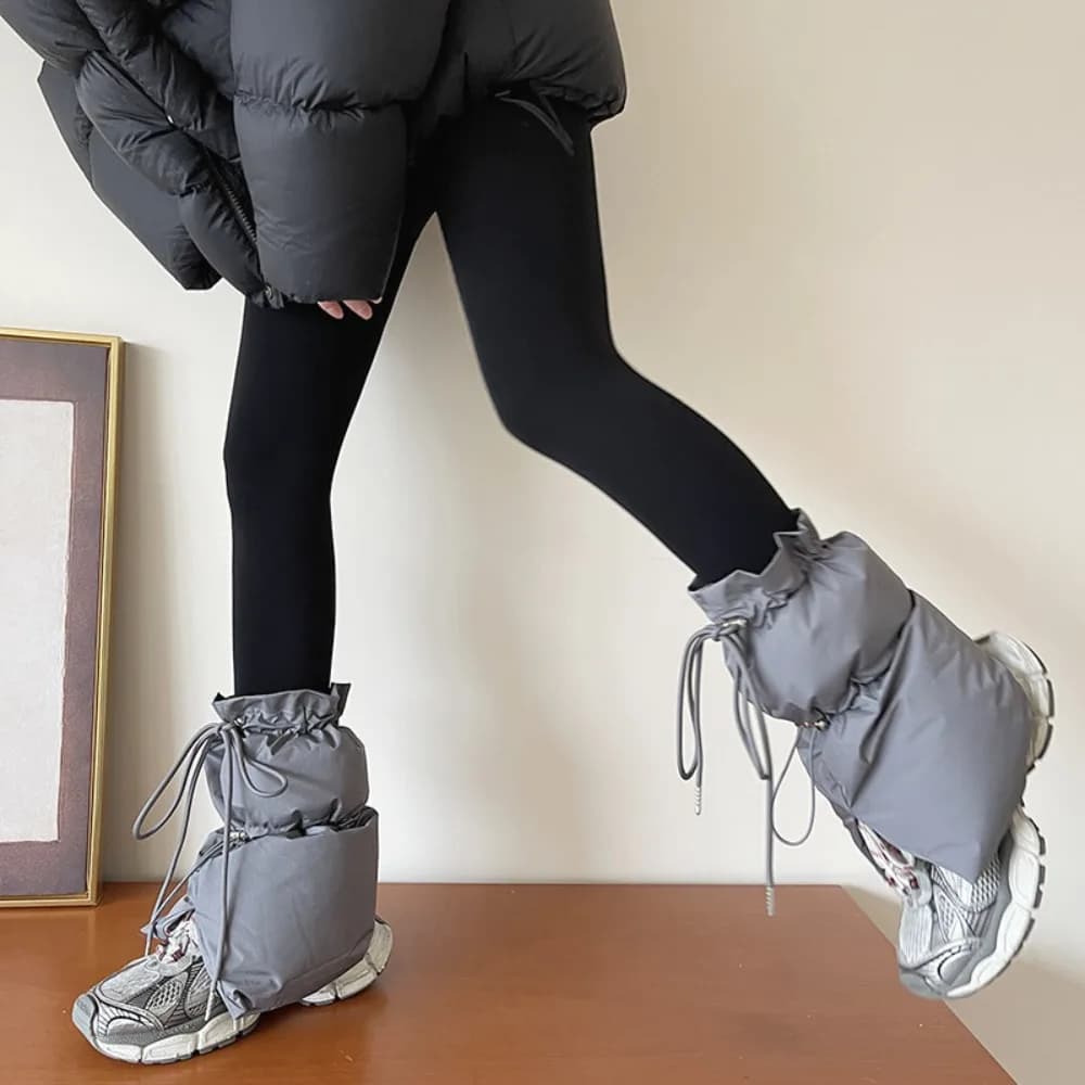 New leg warmer often with coulisse adjustable leg covers padded cuffs for winter divided boots
