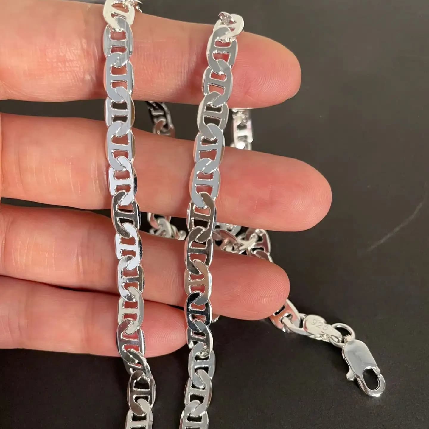 925 Sterling Silver Necklace 40-60cm 6MM Fashion Wedding Party Jewelry for Women And Men