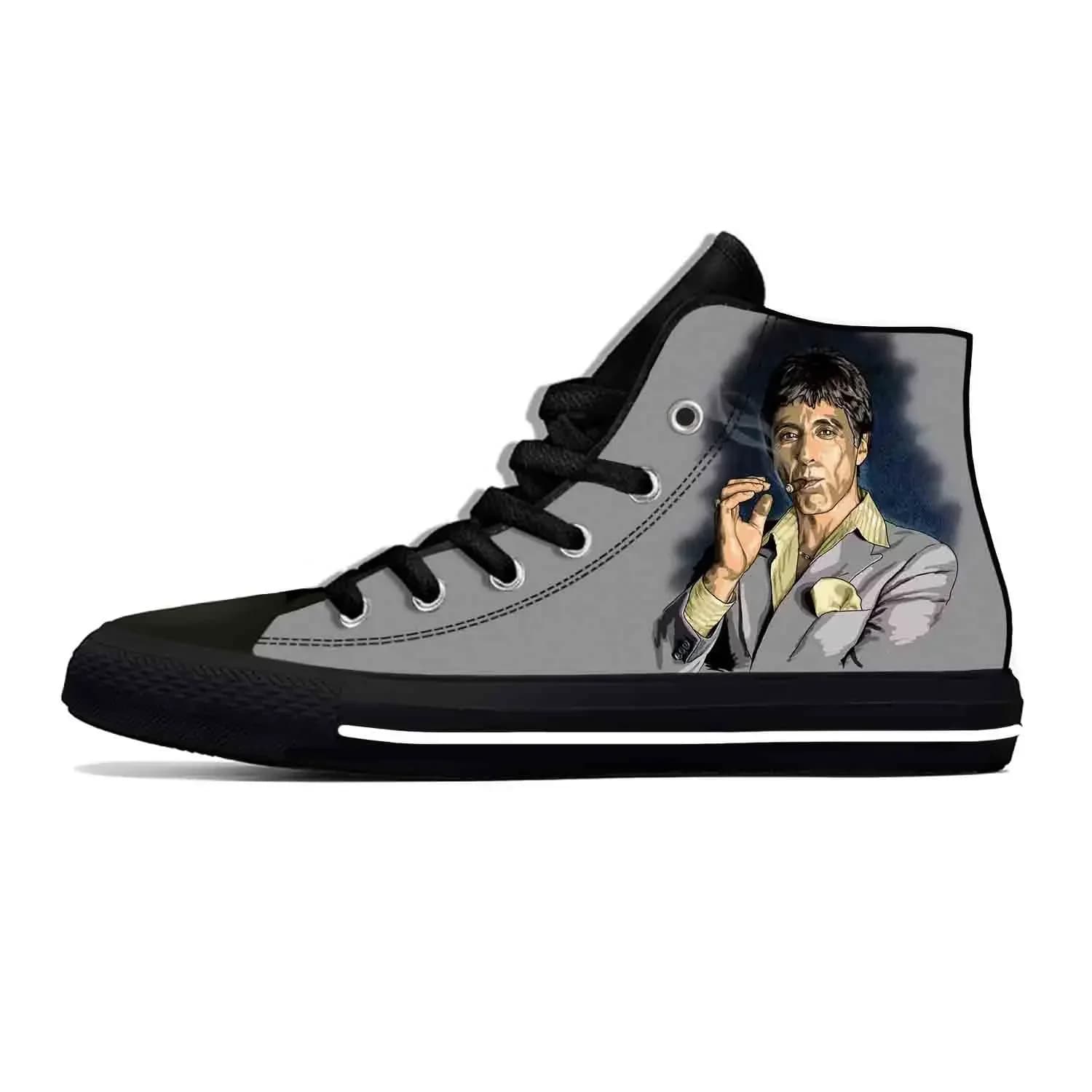 Scarpe Casual Anime Cartoon del Film Scarface Tony Montana, Sneakers Leggere Estive Traspiranti per Uomo e Donna