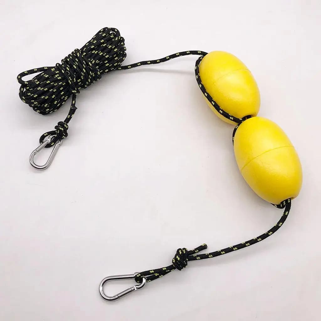 Corda per barca galleggiante con ancoraggio per kayak Accessorio galleggiante in PVC giallo per barche a vela e da pesca