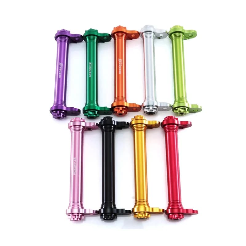 Portabiciclette in lega di alluminio con blocco di estensione ruota facile, prolunga per asta telescopica, compatibile con Brompton C Line / P Line F