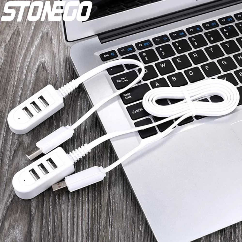 Hub USB a 3 Porte con Cavo Integrato da 30cm/120cm, Estensore Portatile per Ricarica e Trasferimento Dati USB per Laptop e Docking Station