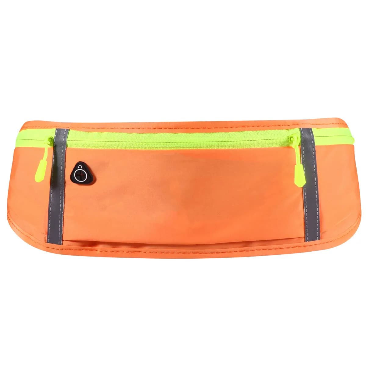1Pcs Waterproof Sports Waist Pouch Dark Grey Running Belt Three Compartment Reflective Water Resistant Lightweight Pack