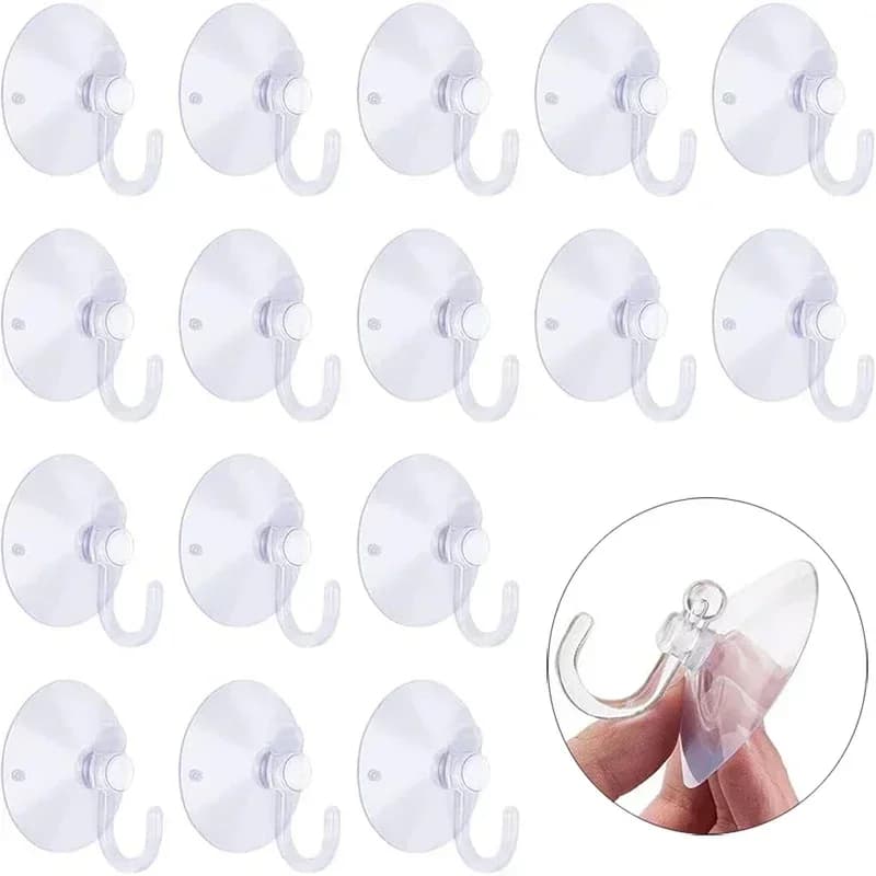 Ganci a ventosa da 10/5 pezzi, supporto a ventosa resistente con ganci in plastica per finestre in vetro, gancio da parete per casa, cucina, bagno