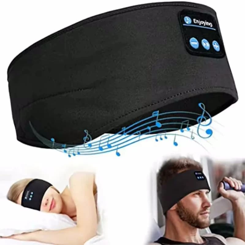 Sleep Mask Sleeping Headphones Bluetooth Hair Band Soft Elastic Soft Soft Elastic Comfortable Wireless Musical Earphone Eye Mask for Side Sleep