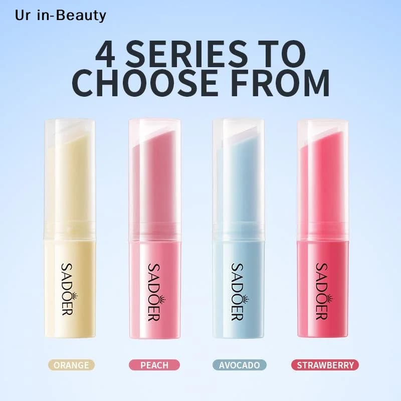 Urineuty SADOER 2.5g Rossetto Idratante Termosensibile al Gusto Frutta con Effetto Sandwich che Cambia Colore