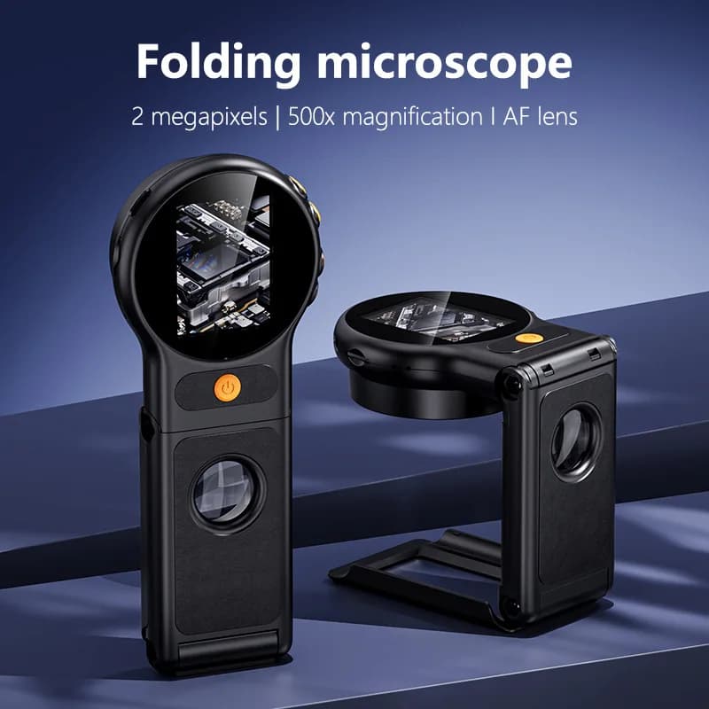 Microscopio elettronico intelligente portatile con ingrandimento ad alta definizione 500x per esperimenti scientifici per bambini