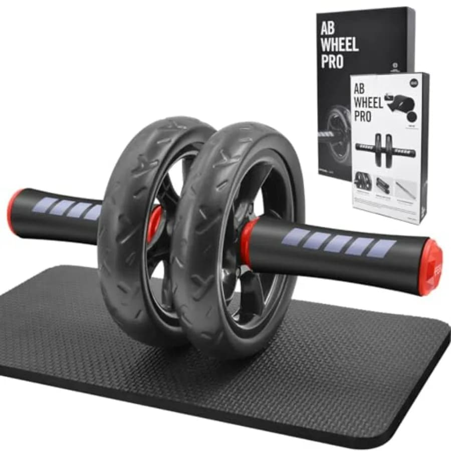 Ab roller wheel with knee pad for abdominal exercise core workout weight loss no noise easy to assembling light weight perfect