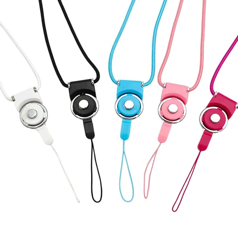 Collana con tracolla staccabile Porta cordino lungo per custodia per cellulare Fotocamera Chiavetta USB ID Card Badge Corda per appendere