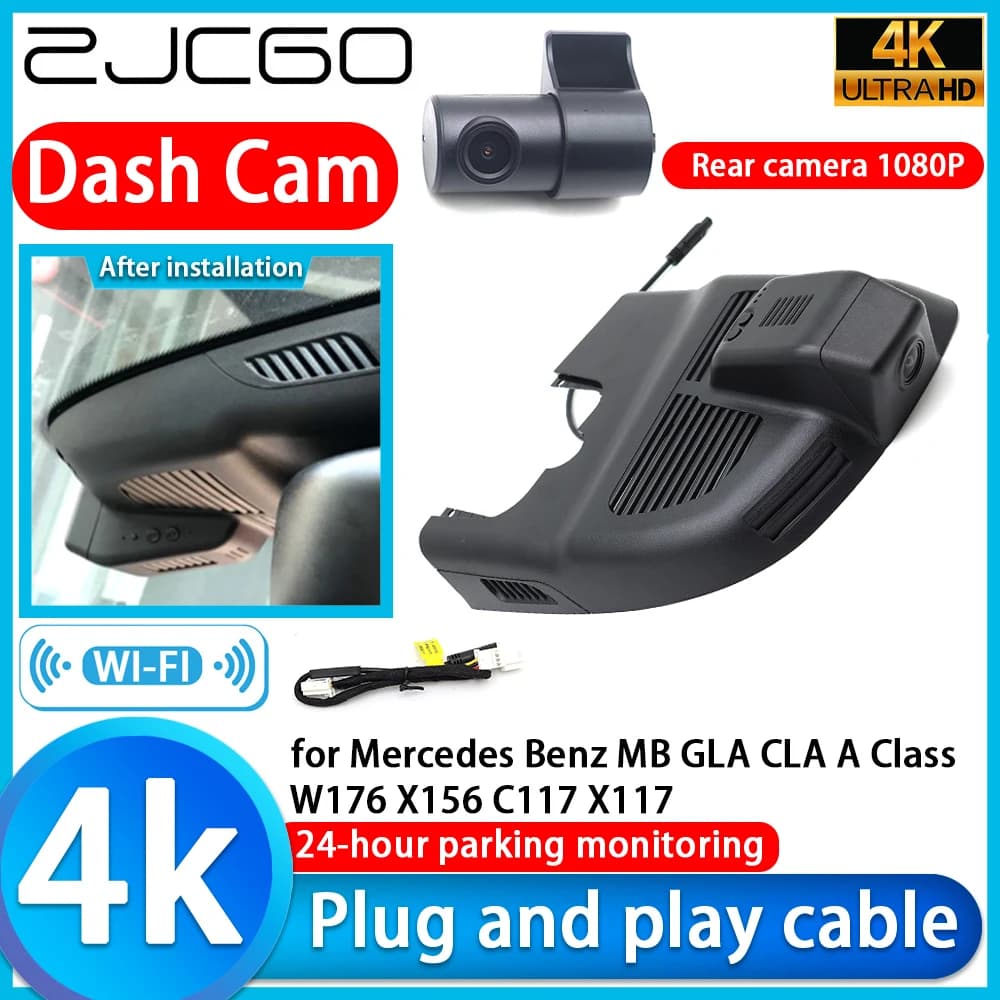 ZJCGO for Mercedes Benz MB GLA CLA Class A W176 X156 C117 X117 Dash Cam 4K DVR Car Camera 2160P with Sony lens and Video Recorder