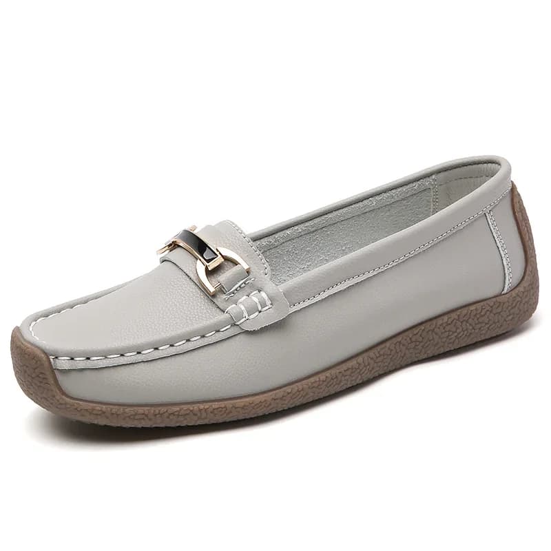 Nuovi Sandali Estivi da Donna in Vera Pelle 100%, Scarpe Casual alla Moda di Grandi Dimensioni, Mocassini Piatti
