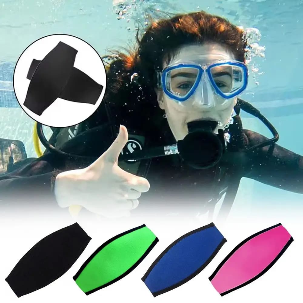 Neoprene scuba diving mask Covers Comfort strap Padded protection Double layer swimwear Wrap for hair Universal