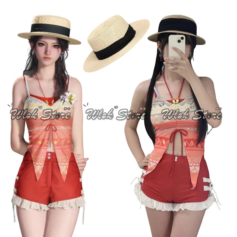 Cosplay Love and Deepspace Costume, Caleb Swimwear, Heroin Cacciatrice MC, Beach Summer Clothing, Party and Halloween Swimwear