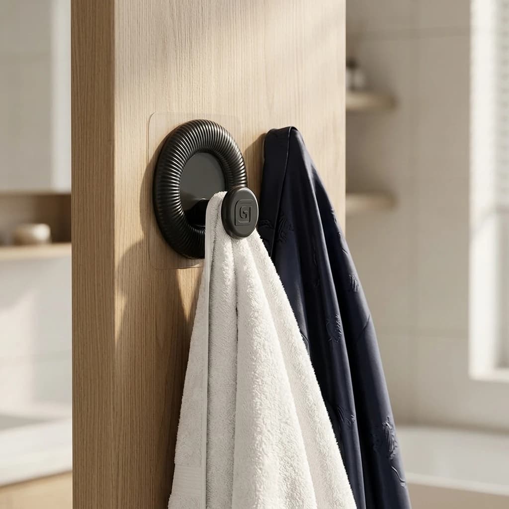 Ganci per Porta Senza Foratura, Appendiabiti Adesivo Forte Senza Tracce per Bagno, in Plastica ABS