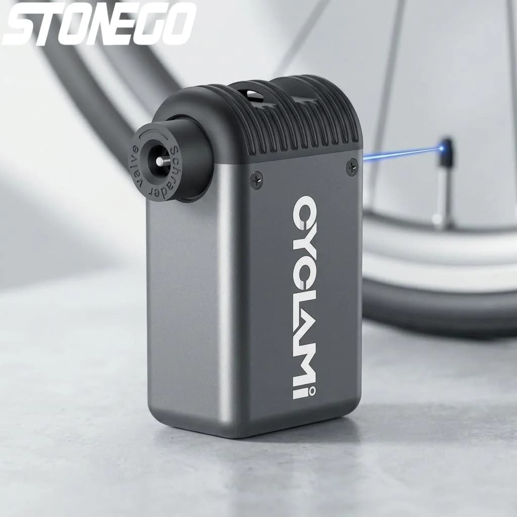 Pompa Elettrica Portatile per Bicicletta, Gonfiatore Mini ad Alta Pressione per Pneumatici, Accessori per Ciclismo e Sport