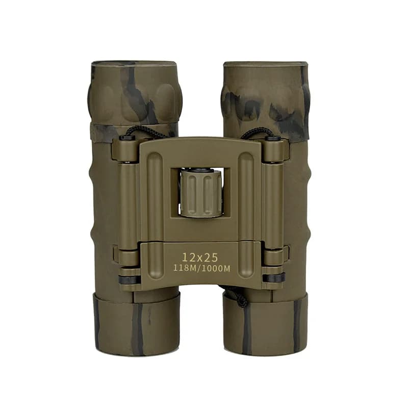 Binocolo mimetico professionale 12×25 Telescopio con rivestimento in fase impermeabile binoculare riempito in lega di magnesio super potente