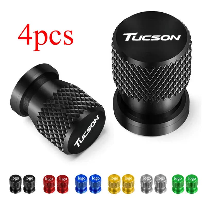 For accessories Hyundai Tucson Car wheel pneumatic valve caps Airdust tyre rods waterproof