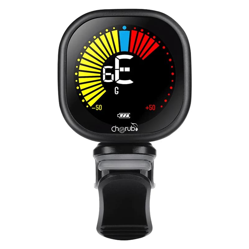 Cherub WST-670 Pedale Accordatore per Chitarra Clip su Mini Display LCD Accordatori USB Ricaricabili per Chitarra Cromatica Violino Ukulele