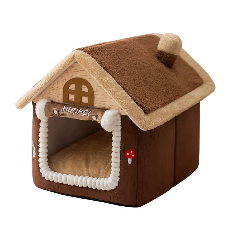 Simpatico cuccia per cuccioli in cotone PP, camera per cani soffici, cucciolo semichiuso, nido per dormire, pieghevole, per cuccioli domestici, prodotti per animali domestici