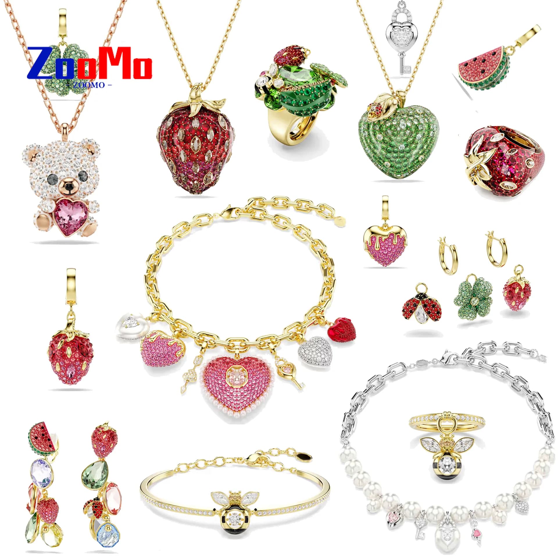 2026 new charm High-quality bee pendant necklace for women heart earrings, bracelet jewelry, romantic gift