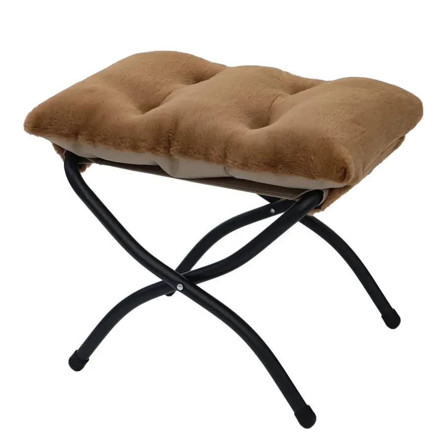 Poggiapiedi Pieghevole, Sgabello Portatile per Divano, Pouf Richiudibile per Salotto, Poggiapiedi Decorativo per Divano