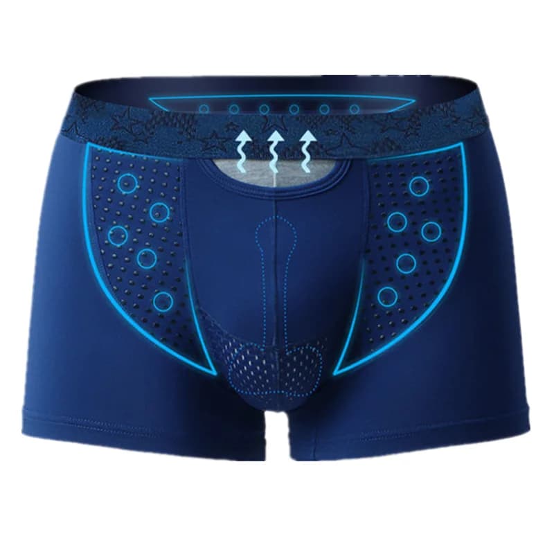 Intimo da uomo Modale Push Up Boxer Pantaloncini Custodia in nylon traspirante Mutandine Uomo Proiettile magnetico Separazione Mutande del pene Cueca