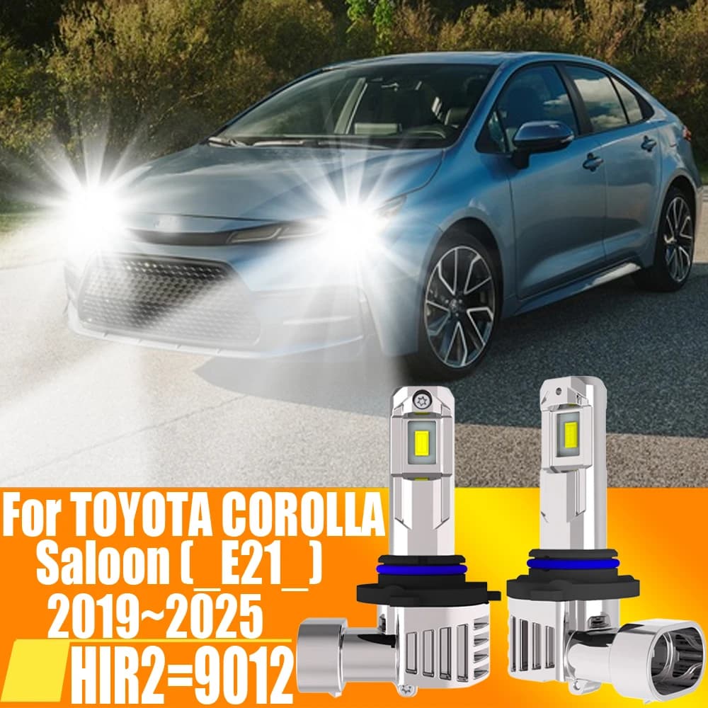 2 pz HIR2 Ha Condotto Il Faro Canbus 9012 Lampadina Per Auto Ad Alta Potenza Diodo di Luce Bianca Lampada 12 v 55 w Per TOYOTA COROLLA Berlina E21 2019 ~ 2025