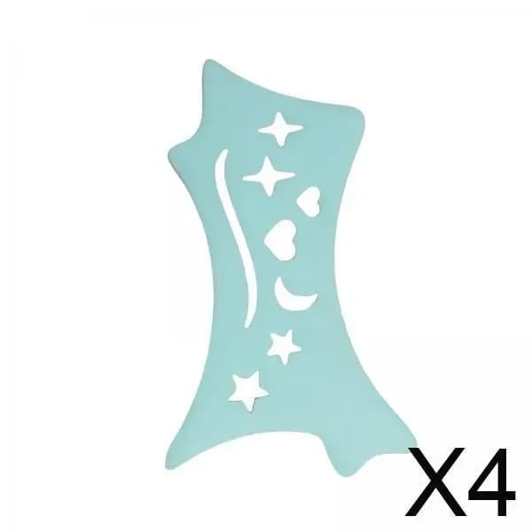 Reusable Blue Silicone Eyeliner Stencil, Umbrella Makeup Tool for Women, Girls and Beginners, Easy to Use