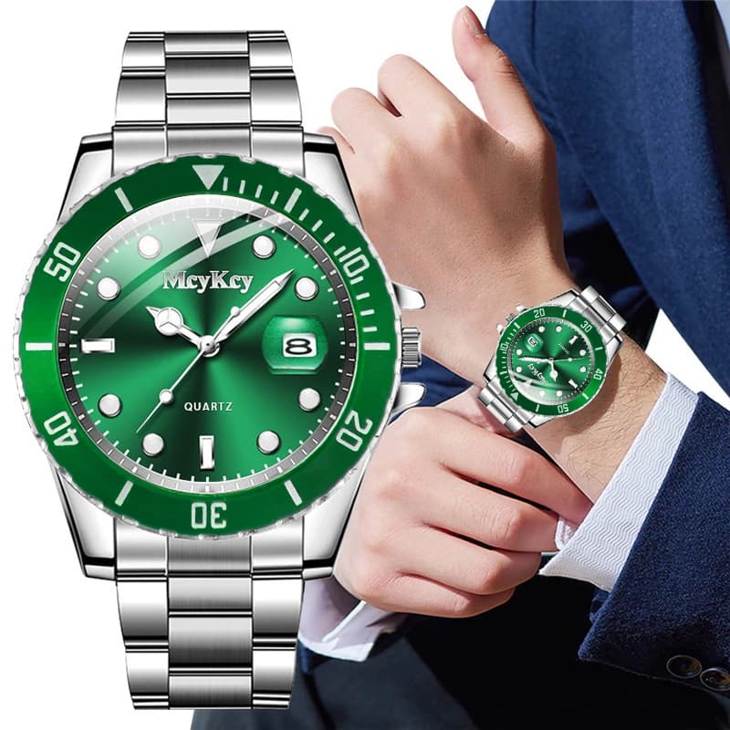 Luxury Business Men's Watches With Big Dial Men's Quartz Watch With Fashion Calendar Reloj Hombre