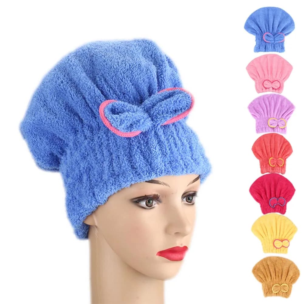 Soft hair hat in quick drying microfiber for woman man unisex towel light turban for swimming shower yoga