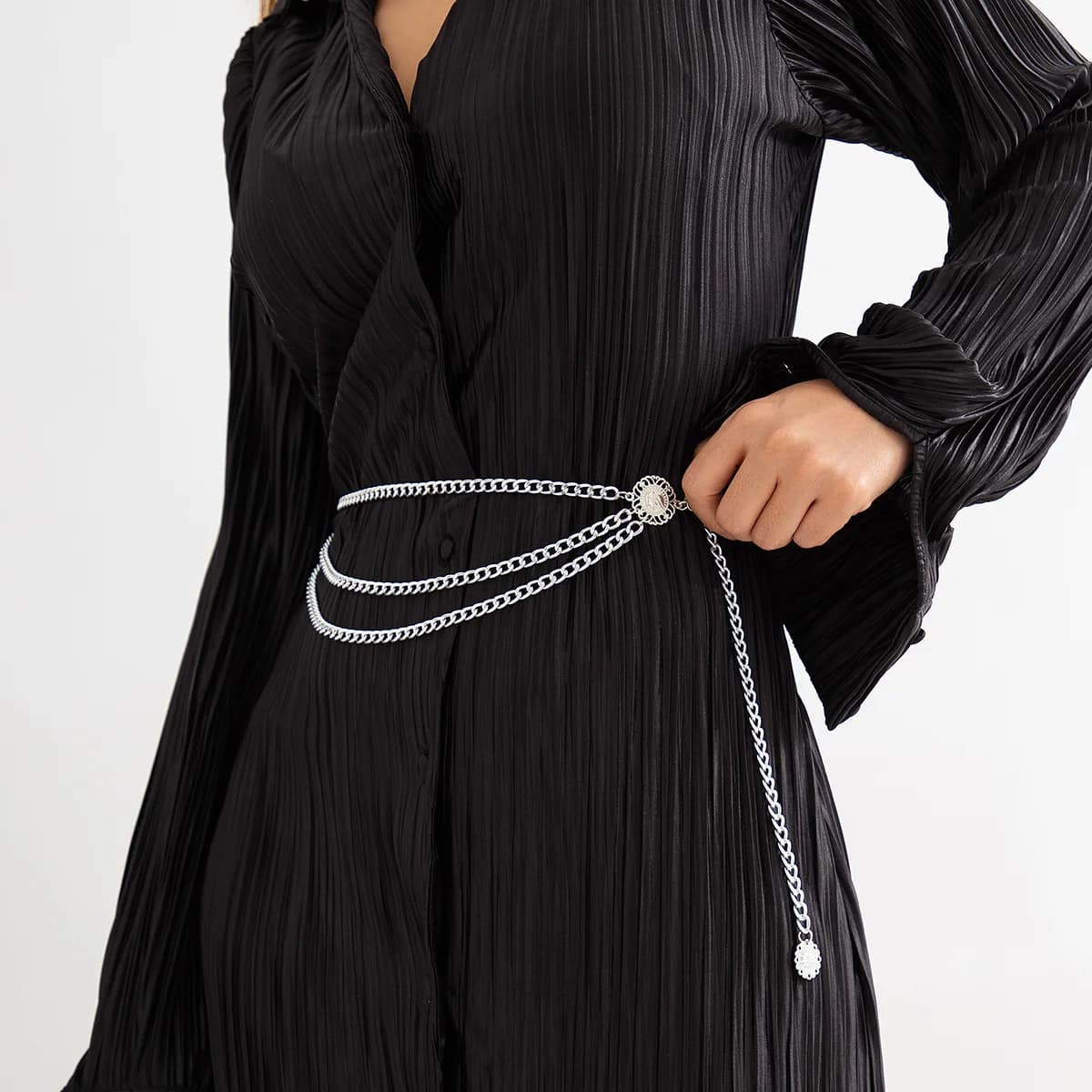 2026 Punk Hip Hop Style All-match Waist Chain Moon Vintage Metal Womans Belt for Dress Vintage High Waist Chain Belt for Women